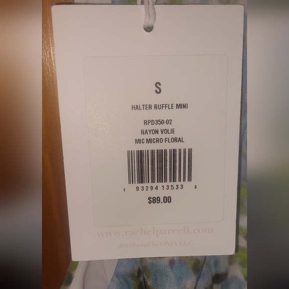 Rachel Parcell Halter Ruffle Micro Floral Mini Dress - Picture 12 of 12
